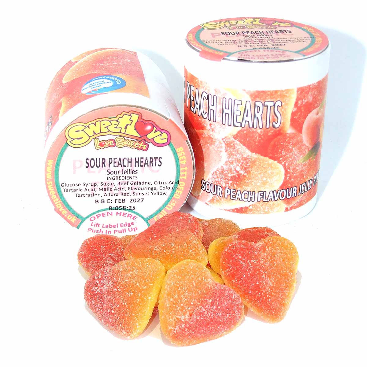 Sour Peach Hearts.